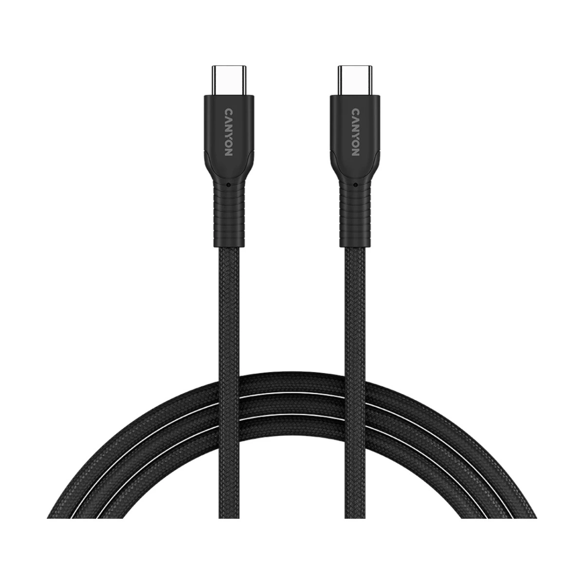 CANYON cable OnWire 60CL C-C 60W COLOR Braided 1m Black