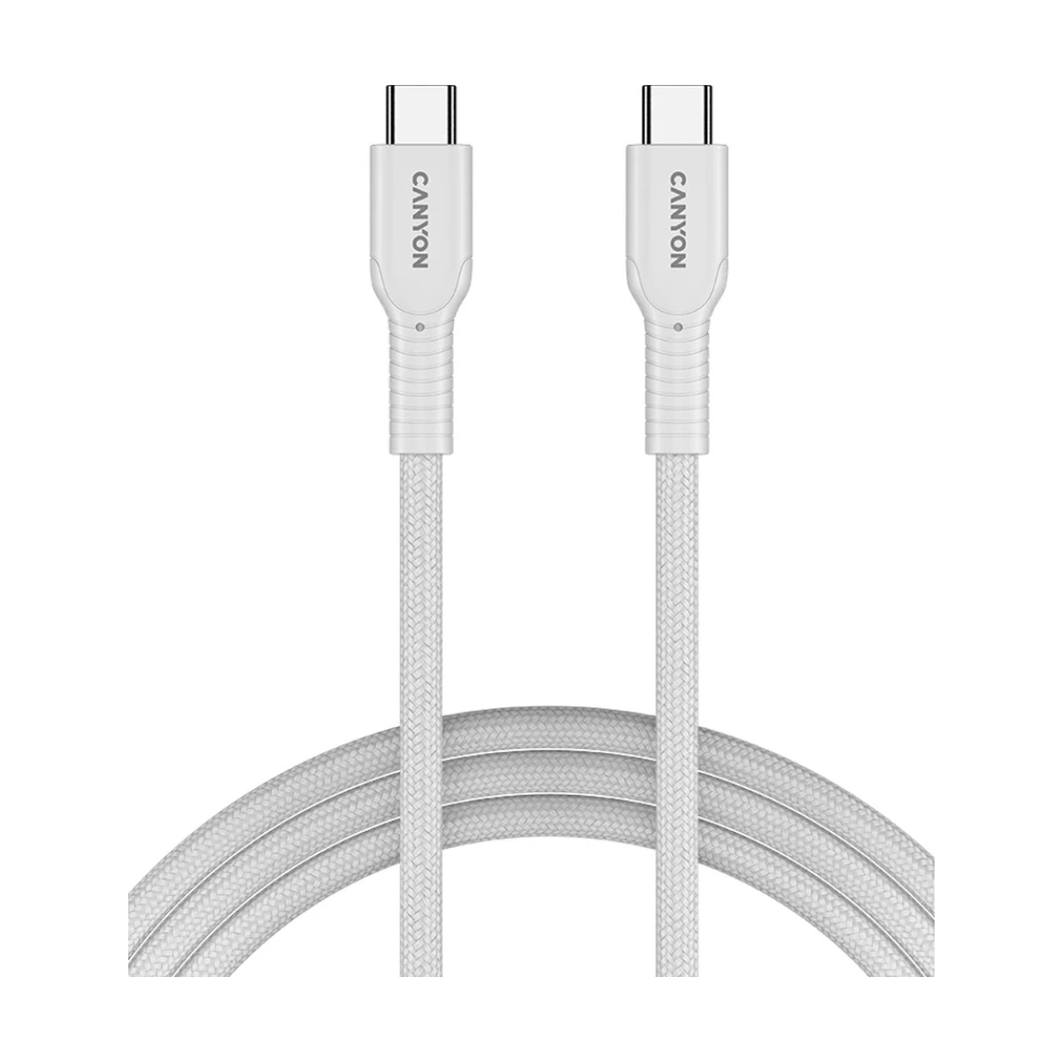 CANYON cable OnWire 60CL C-C 60W COLOR Braided 1m White