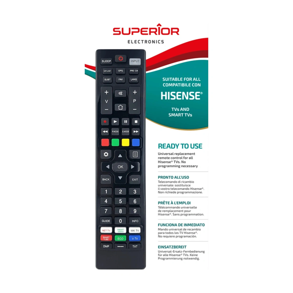 Daljinski upravljač Superior RC Hisense za Smart TV crni